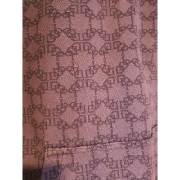 Puma X Dapper Dan Sweatshirt Jacket 1/4 Zip Navy All Over Logo Sz L Pockets - Picture 4 of 11